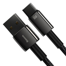 Заредете изображение във визуализатора на галерията – Baseus Tungsten USB - USB Type C cable 66 W (11 V / 6 A) Quick Charge AFC FCP SCP 1 m black (CATWJ-B01) - TopMag
