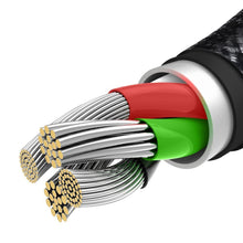 Заредете изображение във визуализатора на галерията – Baseus Tungsten 3in1 USB cable - USB Type C / Lightning / micro USB 3.5 A 1.5 m black (CAMLTWJ-01) - TopMag

