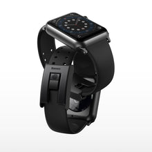 Заредете изображение във визуализатора на галерията – Baseus Slip-Thru Strap Band Bracelet for Apple Watch 3/4/5/6 / SE / 7/8 / Ultra 42mm / 44mm / 45mm / 49mm Black (LBWSE-A01) - TopMag
