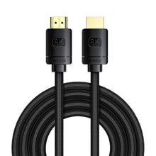 Заредете изображение във визуализатора на галерията – Baseus HDMI 2.1 cable 8K 60 Hz 48 Gbps / 4K 120 Hz / 2K 144 Hz 3D eARC QMS Dynamic HDR VRR ALLM 3 m black (CAKGQ-L01) - TopMag
