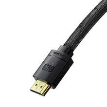 Заредете изображение във визуализатора на галерията – Baseus HDMI 2.1 cable 8K 60 Hz 48 Gbps / 4K 120 Hz / 2K 144 Hz 3D eARC QMS Dynamic HDR VRR ALLM 3 m black (CAKGQ-L01) - TopMag
