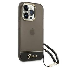Заредете изображение във визуализатора на галерията – Original faceplate case guess guhcp14lhgcohk for iphone 14 pro (iml electro cam w. strap translucent / black)
