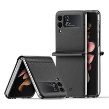 Заредете изображение във визуализатора на галерията – Dux Ducis Bril case for Samsung Galaxy Z Flip 3 cover made of ecological leather black
