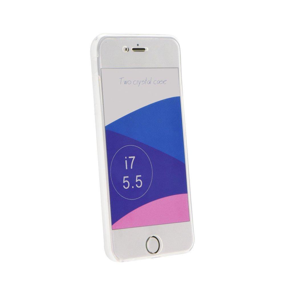 Двоен силиконов калъф за iPhone 7 plus / 8 plus прозрачен - TopMag