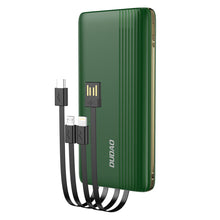 Заредете изображение във визуализатора на галерията – Dudao K4Pro powerbank with built-in cables 10000mAh LED display green
