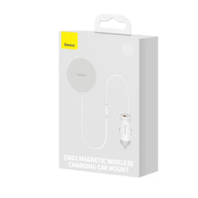Заредете изображение във визуализатора на галерията – Baseus wireless car charger with MagSafe 15W holder for air vent + USB-A 25W white (CW01)
