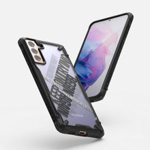Заредете изображение във визуализатора на галерията – Ringke Fusion X Design durable PC Case with TPU Bumper for Samsung Galaxy S21+ 5G (S21 Plus 5G) black (Cross) (XDSG0053) - TopMag
