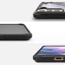 Заредете изображение във визуализатора на галерията – Ringke Fusion X Design durable PC Case with TPU Bumper for Samsung Galaxy S21+ 5G (S21 Plus 5G) black (Routine) (XDSG0054) - TopMag
