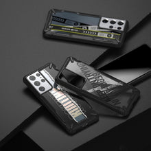Заредете изображение във визуализатора на галерията – Ringke Fusion X Design durable PC Case with TPU Bumper for Samsung Galaxy S21 Ultra 5G black (Ticket band) (XDSG0055) - TopMag
