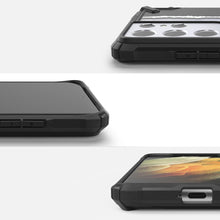 Заредете изображение във визуализатора на галерията – Ringke Fusion X Design durable PC Case with TPU Bumper for Samsung Galaxy S21 Ultra 5G black (Ticket band) (XDSG0055) - TopMag

