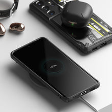 Заредете изображение във визуализатора на галерията – Ringke Fusion X Design durable PC Case with TPU Bumper for Samsung Galaxy S21 Ultra 5G black (Routine) (XDSG0057) - TopMag
