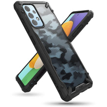 Заредете изображение във визуализатора на галерията – Ringke Fusion X Design durable PC Case with TPU Bumper for Samsung Galaxy A52 / A52 5G / A52s 5G Camo Black (XDSG0047) - TopMag
