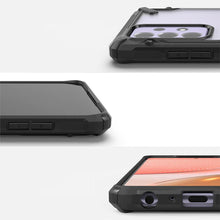 Заредете изображение във визуализатора на галерията – Ringke Fusion X Design durable PC Case with TPU Bumper for Samsung Galaxy A72 4G Camo Black (XDSG0048) - TopMag
