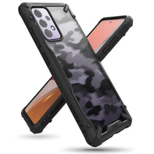 Заредете изображение във визуализатора на галерията – Ringke Fusion X Design durable PC Case with TPU Bumper for Samsung Galaxy A72 4G Camo Black (XDSG0048) - TopMag
