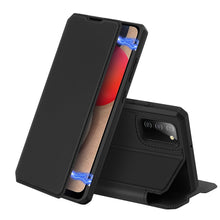 Заредете изображение във визуализатора на галерията – DUX DUCIS Skin X Bookcase type case for Samsung Galaxy A02s EU black - TopMag
