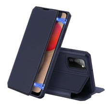 Заредете изображение във визуализатора на галерията – DUX DUCIS Skin X Bookcase type case for Samsung Galaxy A02s EU blue - TopMag

