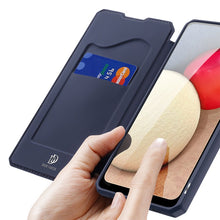 Заредете изображение във визуализатора на галерията – DUX DUCIS Skin X Bookcase type case for Samsung Galaxy A02s EU blue - TopMag
