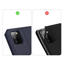 Заредете изображение във визуализатора на галерията – DUX DUCIS Skin X Bookcase type case for Samsung Galaxy A02s EU blue - TopMag
