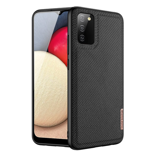 Dux Ducis Fino case covered with nylon material for Samsung Galaxy A02s EU black - TopMag