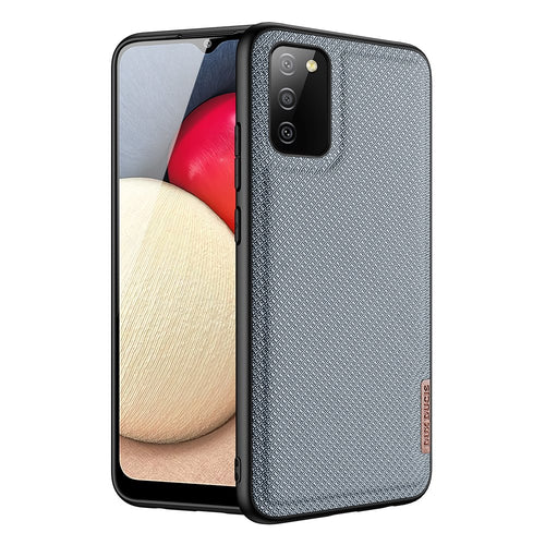 Dux Ducis Fino case covered with nylon material for Samsung Galaxy A02s EU gray - TopMag
