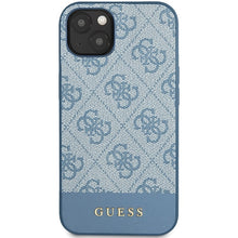 Заредете изображение във визуализатора на галерията – Original Case GUESS hardcase 4G Stripe Collection GUHCP15SG4GLBL for Iphone 13/14/15 blue
