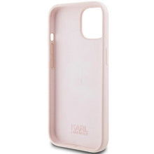 Заредете изображение във визуализатора на галерията – Karl Lagerfeld Silicone Karl Script case for iPhone 15 - pink
