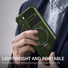 Заредете изображение във визуализатора на галерията – Tel Protect Armor Magsafe Metal Ring Case for Samsung Galaxy S23 green
