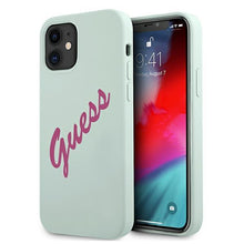 Заредете изображение във визуализатора на галерията – Guess GUHCP12SLSVSBF iPhone 12 mini 5,4" niebieski fuksja/blue fuschia hardcase Silicone Vintage - TopMag
