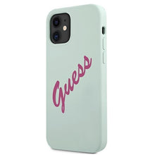Заредете изображение във визуализатора на галерията – Guess GUHCP12SLSVSBF iPhone 12 mini 5,4" niebieski fuksja/blue fuschia hardcase Silicone Vintage - TopMag
