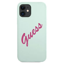Заредете изображение във визуализатора на галерията – Guess GUHCP12SLSVSBF iPhone 12 mini 5,4" niebieski fuksja/blue fuschia hardcase Silicone Vintage - TopMag
