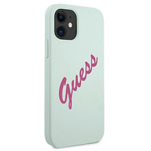 Заредете изображение във визуализатора на галерията – Guess GUHCP12SLSVSBF iPhone 12 mini 5,4" niebieski fuksja/blue fuschia hardcase Silicone Vintage - TopMag
