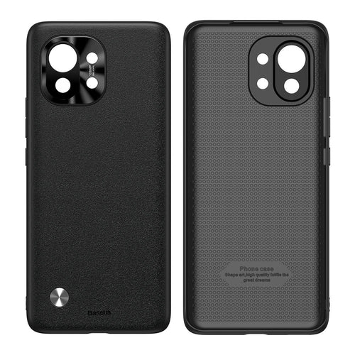 Baseus Alloy Leather Case durable case with a camera cover Xiaomi Mi 11 black (WIXM11-01) - TopMag