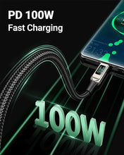 Заредете изображение във визуализатора на галерията – Acefast cable type c to type c 5a pd100w lcd c6-03 2m silver
