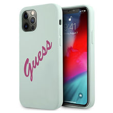 Заредете изображение във визуализатора на галерията – Guess GUHCP12LLSVSBF iPhone 12 Pro Max 6,7" niebieski fuksja/blue fuschia hardcase Silicone Vintage - TopMag
