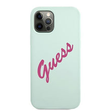 Заредете изображение във визуализатора на галерията – Guess GUHCP12LLSVSBF iPhone 12 Pro Max 6,7" niebieski fuksja/blue fuschia hardcase Silicone Vintage - TopMag
