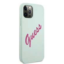 Заредете изображение във визуализатора на галерията – Guess GUHCP12LLSVSBF iPhone 12 Pro Max 6,7" niebieski fuksja/blue fuschia hardcase Silicone Vintage - TopMag
