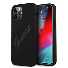 Заредете изображение във визуализатора на галерията – Guess GUHCP12LLSVSBK iPhone 12 Pro Max 6,7" czarny/black hardcase Script Vintage - TopMag

