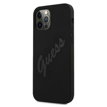 Заредете изображение във визуализатора на галерията – Guess GUHCP12LLSVSBK iPhone 12 Pro Max 6,7" czarny/black hardcase Script Vintage - TopMag
