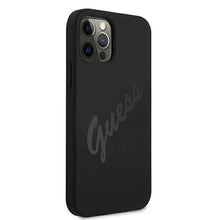 Заредете изображение във визуализатора на галерията – Guess GUHCP12LLSVSBK iPhone 12 Pro Max 6,7" czarny/black hardcase Script Vintage - TopMag
