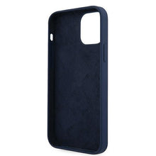 Заредете изображение във визуализатора на галерията – Guess GUHCP12LLSVSBL iPhone 12 Pro Max 6,7" niebieski/blue hardcase Script Vintage - TopMag
