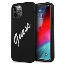 Заредете изображение във визуализатора на галерията – Guess GUHCP12LLSVSBW iPhone 12 Pro Max 6,7" czarno biały/black white hardcase Silicone Vintage - TopMag
