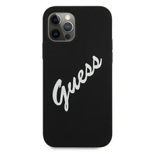 Заредете изображение във визуализатора на галерията – Guess GUHCP12LLSVSBW iPhone 12 Pro Max 6,7" czarno biały/black white hardcase Silicone Vintage - TopMag
