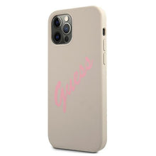Заредете изображение във визуализатора на галерията – Guess GUHCP12LLSVSGP iPhone 12 Pro Max 6,7" szaro różowy/grey pink hardcase Silicone Vintage - TopMag
