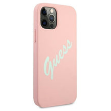 Заредете изображение във визуализатора на галерията – Guess GUHCP12LLSVSPG iPhone 12 Pro Max 6,7" różowo zielony/green pink hardcase Silicone Vintage - TopMag
