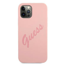 Заредете изображение във визуализатора на галерията – Guess GUHCP12LLSVSPI iPhone 12 Pro Max 6,7" różowy/pink hardcase Script Vintage - TopMag
