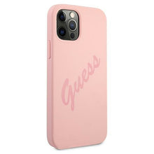 Заредете изображение във визуализатора на галерията – Guess GUHCP12LLSVSPI iPhone 12 Pro Max 6,7" różowy/pink hardcase Script Vintage - TopMag

