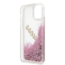 Заредете изображение във визуализатора на галерията – Guess GUHCP12MGLVSPI iPhone 12/12 Pro 6,1" różowy/pink hardcase Glitter Vintage Script - TopMag
