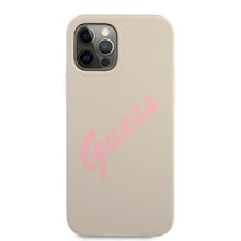 Заредете изображение във визуализатора на галерията – Guess GUHCP12MLSVSGP iPhone 12/12 Pro 6,1" szaro różowy/grey pink hardcase Silicone Vintage - TopMag

