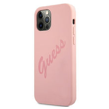 Заредете изображение във визуализатора на галерията – Guess GUHCP12MLSVSPI iPhone 12/12 Pro 6,1" różowy/pink hardcase Script Vintage - TopMag
