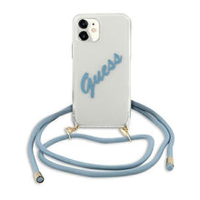 Заредете изображение във визуализатора на галерията – Guess GUHCP12SCRTVSBL iPhone 12 mini 5,4" niebieski/blue hardcase Script Vintage - TopMag
